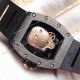 2017 Clone Richard Mille RM 052 Watch Rose Gold pirate Diamond skull Dial Black Rubber  (4)_th.jpg